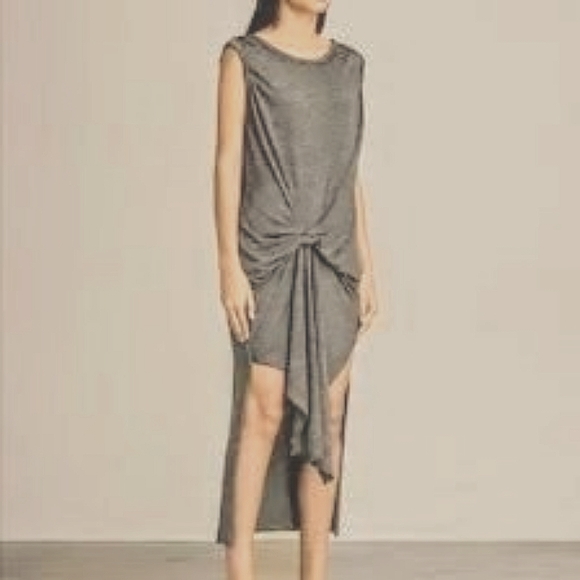 All Saints Riviera Tavi Ruched Jersey Maxi Dress - Picture 2 of 5